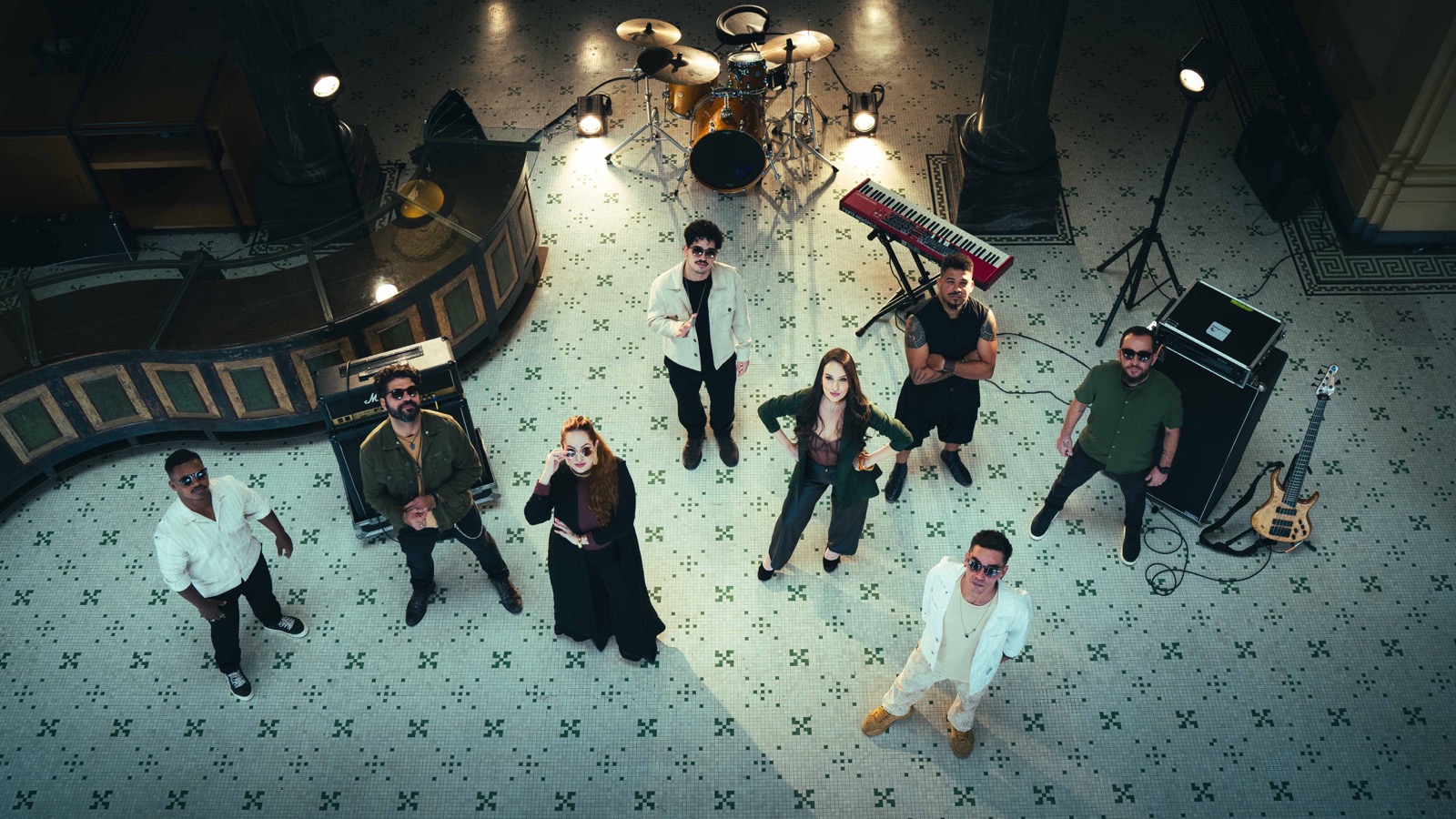 A banda All Inclusive vista de cima